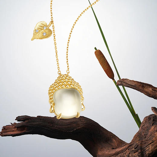 ［东方有境］18K金黄晶石项链#笑春风 商品图1