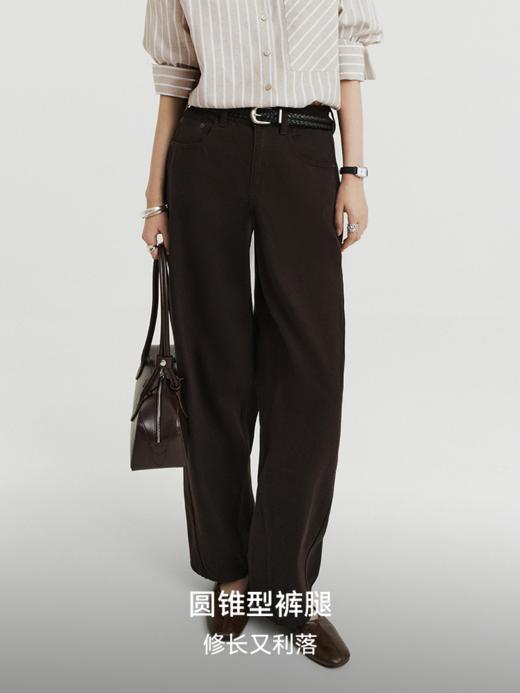 热软糖棕 纯棉弯刀牛仔裤FCG1JEN096 商品图2