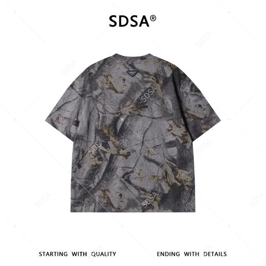 9752SDSA男装2026新款美式复古迷彩t恤宽松枯叶纹满印设计感短袖 商品图5