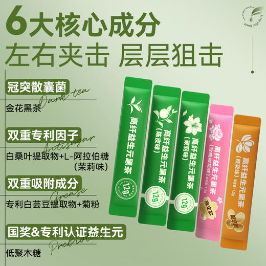 成分实验室·高纤益生元黑茶（原味/陈皮味/限定玫瑰樱花味/限定桂花味）1.2g*21/盒 商品图2