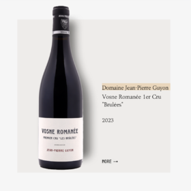 Domaine Jean-Pierre Guyon Vosne Romanée 1er Cru "Brulées" 2023	吉雍酒庄沃纳罗曼尼一级园布吕莱干红2023