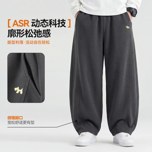 【预售】Bluem男童裤子儿童运动裤春秋新款卫裤男孩休闲裤弯刀裤大童长裤Z6AKZ217 商品图4