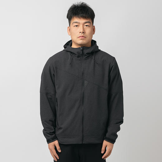 极限崂里 软壳硬穿！超耐磨抗撕裂锁子甲结构防风防泼水男连帽软壳衣ZT1113 商品图3