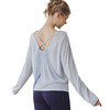 跃牌【健舞健美】天丝透气镂空美背长袖罩衫普拉提宽松减龄健身服上衣8770 商品缩略图3