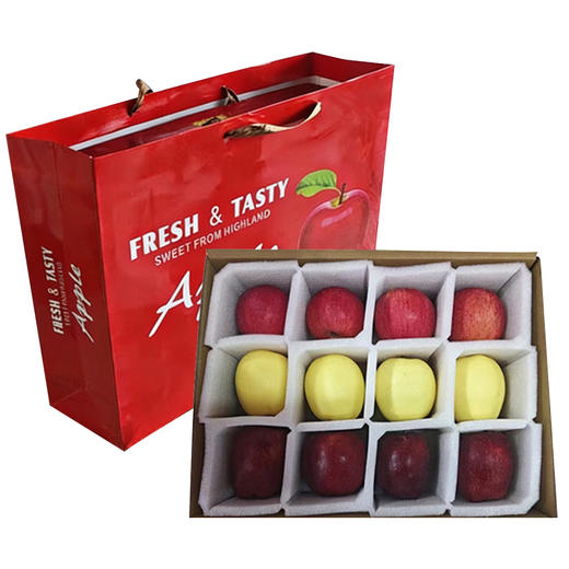 【顺丰/京东】陇上三味苹果礼盒  12 枚甄选 脆甜多汁 自然好味 商品图1
