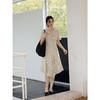 斜裁荷叶边收腰连衣裙 商品缩略图0