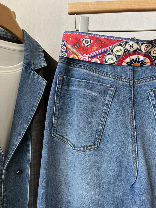 【更时髦一点】噢蜜ooomeooo更宽一点的牛仔宽腿裤 商品图11