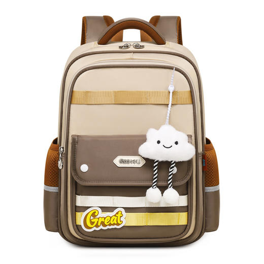 七星狐小学生书包 减负大容量云朵公仔挂件轻便学生双肩背包 商品图4