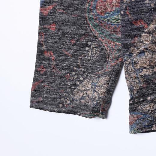 26T54SDSA男装2026新款腰果花满印长袖T恤复古民族风宽松圆领打底衫 商品图3