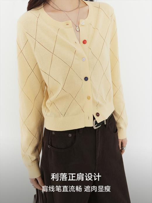 马卡龙醋酸亚麻冷萃开衫FCG1WSC011 商品图2