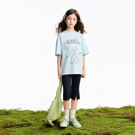 女童全腰七分打底裤夏季新款安奈儿童装EG626602 商品图3