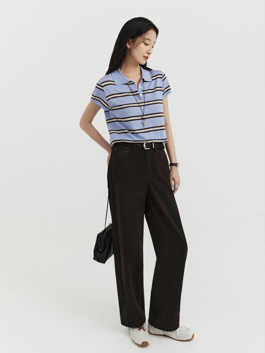 热软糖棕 纯棉弯刀牛仔裤FCG1JEN096 商品图11