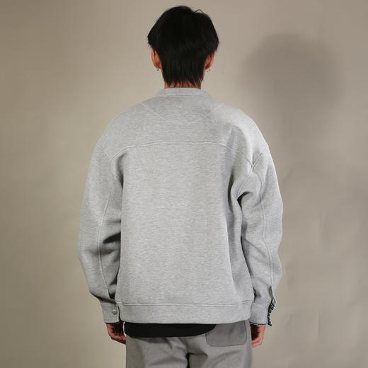 DRONKOO 2026 立领领口门襟小格纹拼针织中厚夹克 商品图4