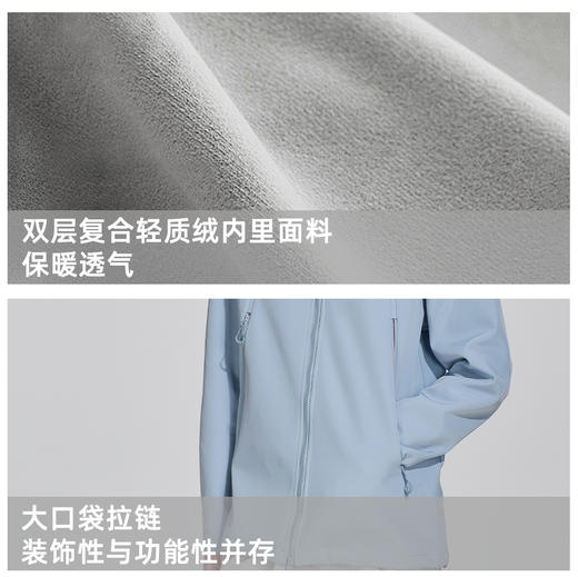 英国Schenvega 情侣百搭 软壳冲锋衣外套 柔软贴身 保暖透气 男女同款 A87-DQC6622 商品图2