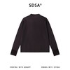 SDSA男装2026新款潮牌极简风长袖t恤男女同款撞色袖口宽松半高领 商品缩略图0