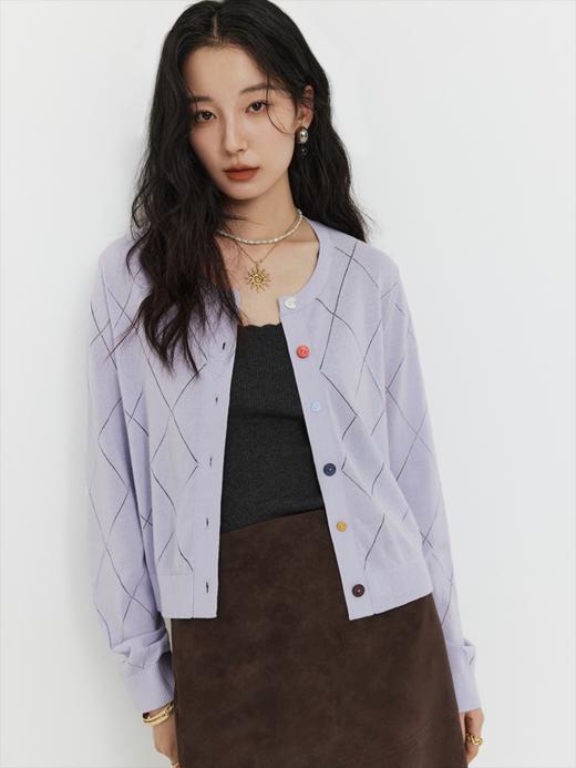 马卡龙醋酸亚麻冷萃开衫FCG1WSC011 商品图10