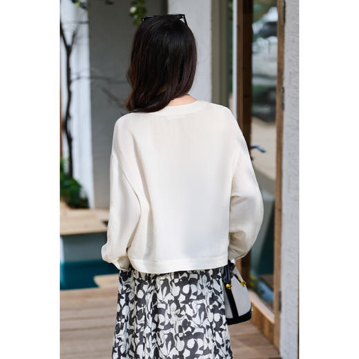 米思阳2026春季新款 天然凉感天丝亚麻/圆领短外套/空调衫外搭女6130 商品图3