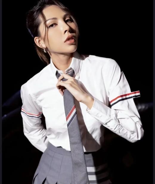 【msy-HB2061#】明星款！情侣经典学院风织带长袖衬衫！！ 商品图0