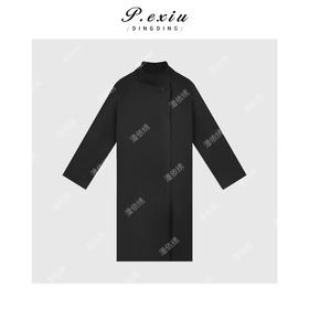 A008潘依绣丁丁宠粉韩系长款纽扣氛围感风衣Q47810