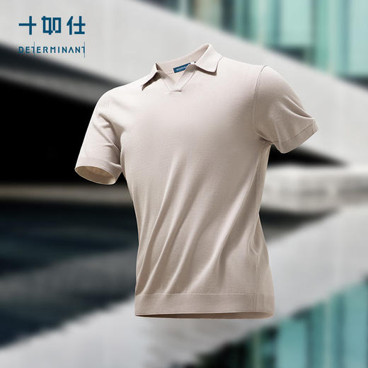 【春夏新品】十如仕男士通勤休闲高洁纱毛衣海鸥领POLO衫短袖P03-03 商品图2