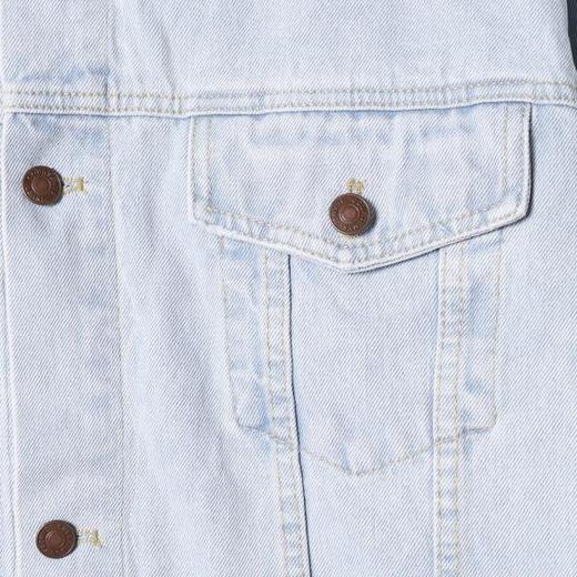 SDSA男装2026新款潮牌复古牛仔衣男女款浅蓝水洗宽松翻领牛仔外套 商品图2