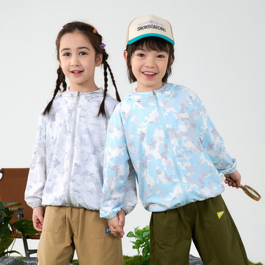 买就送太阳眼镜【7A抗菌】棉花堂夏款戈梅拉迷彩小冰皮童装防晒衣---FD61119 商品图7