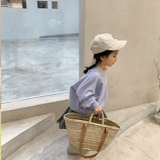 【早春首团🔥热销春款全新上线‼️59.9/任选 3件】66色多巴胺缤纷色彩男女童百搭休闲卫衣长T 商品图4