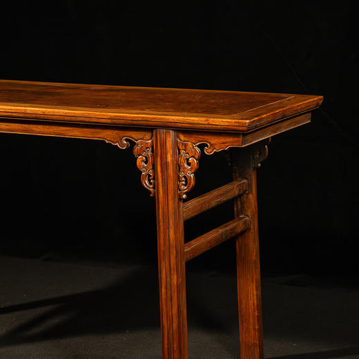 清	黄花梨镶瘿木夹头榫凤纹画案 商品图3