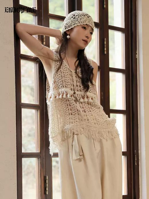 【门店同款】ENJOY春季“序光之旅”椰林摇曳流苏背心 169694458 商品图1