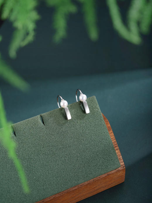 子佩集【月弧星轨】银S925珍珠惜王妃耳钉【AYEH0001】弯钩2602 商品图5