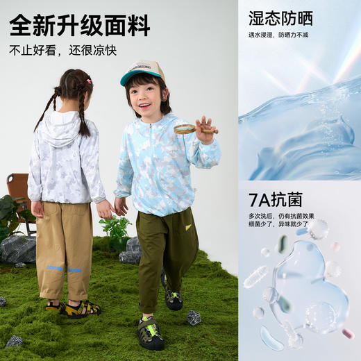 买就送太阳眼镜【7A抗菌】棉花堂夏款戈梅拉迷彩小冰皮童装防晒衣---FD61119 商品图3
