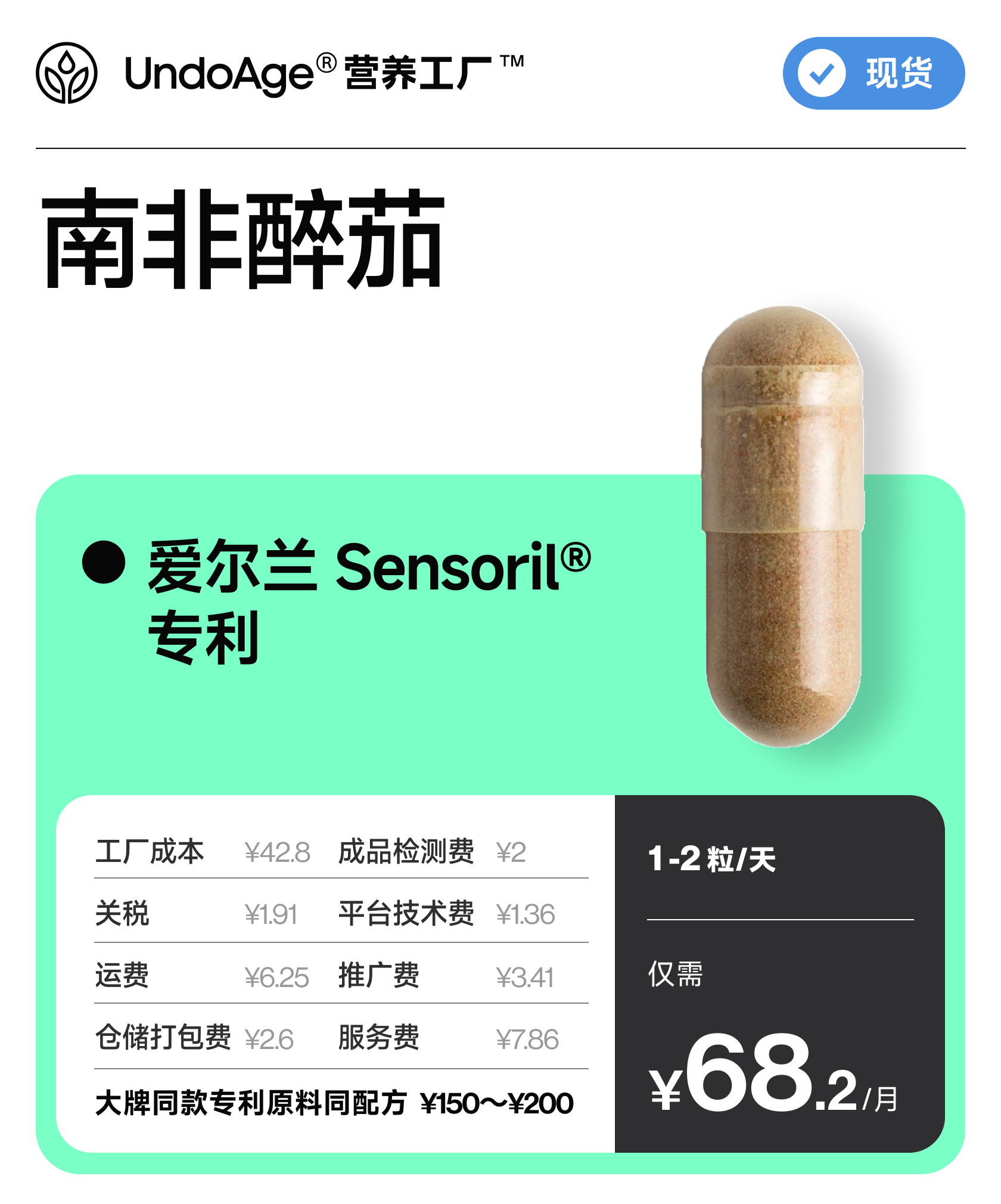 南非醉茄｜爱尔兰 sensoril® 专利 【现货】