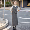 极简风灰色马甲半身裙套装，高腰百搭两件套通勤装HR-DMGY2668 商品缩略图2