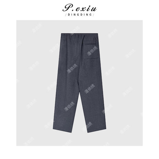 04-6潘依绣丁丁宠粉氛围感简约腰头抽绳侧口袋长裤休闲裤Q2320 商品图1