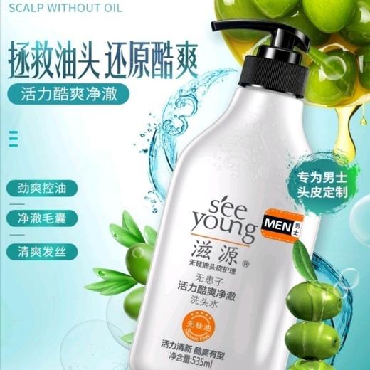 滋源洗发水无硅油男士无患子活力净澈蓬松洗头水 商品图0