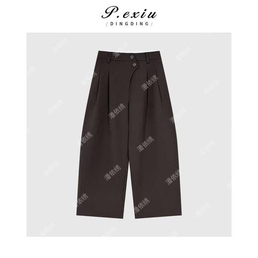 绵羊毛人丝天丝极简风气质弯刀西装休闲裤W-63491 商品图1