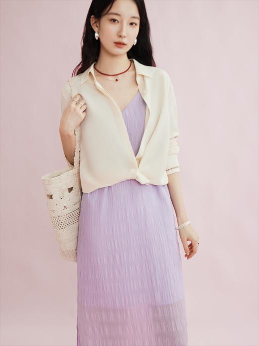 “人生衬衫”32姆米重绉桑蚕丝混纺衬衫FCG1SHT049 商品图11