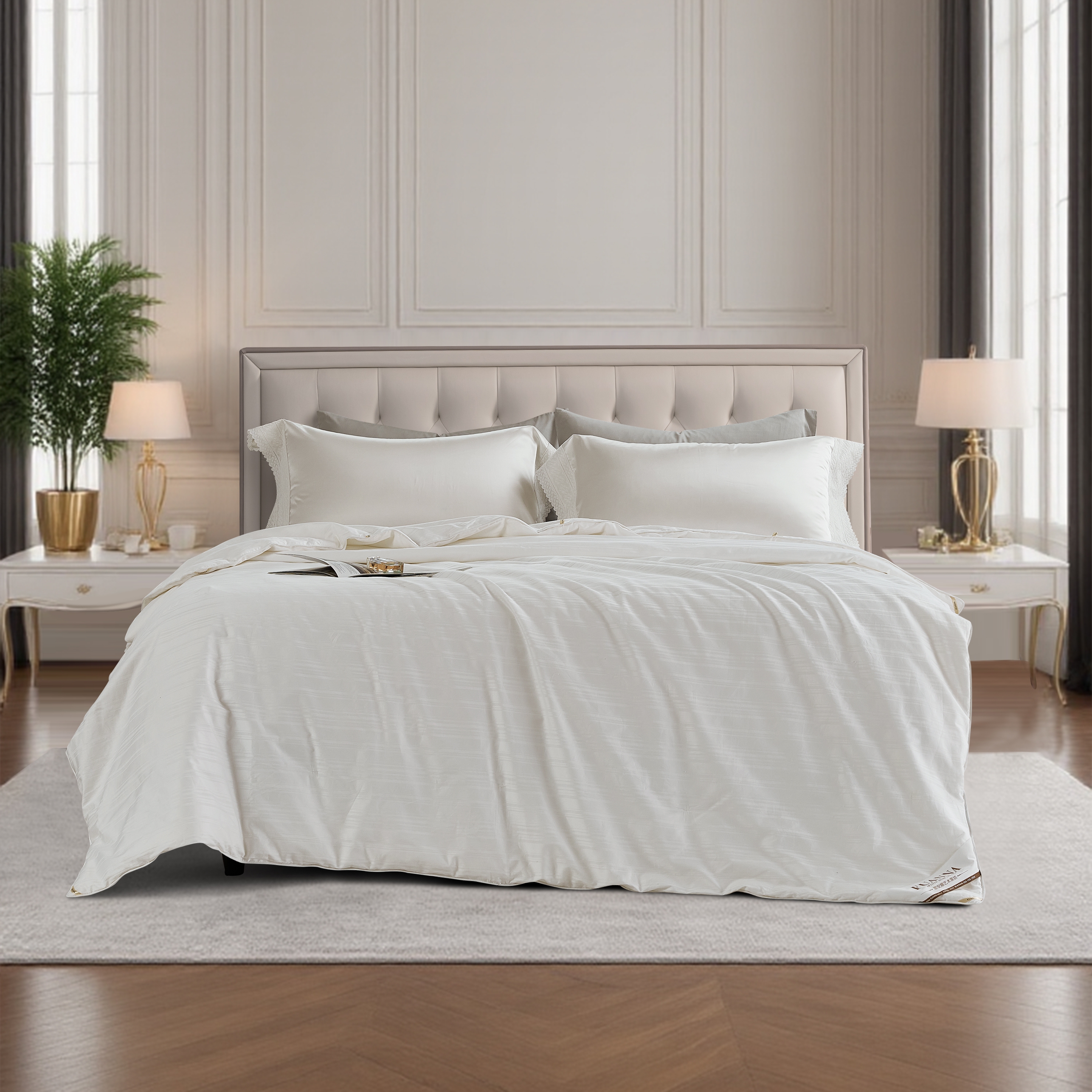 【6楼】富安娜星瑶纯棉蚕丝春秋被，牌牌价2680~3680元，活动价699~799元