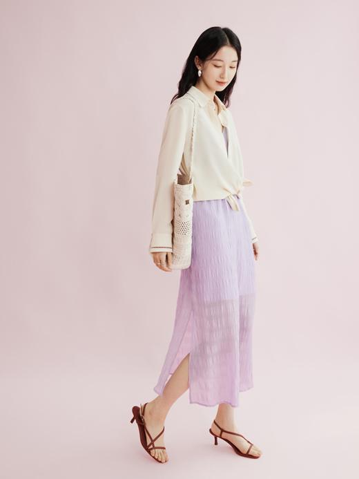 “人生衬衫”32姆米重绉桑蚕丝混纺衬衫FCG1SHT049 商品图12