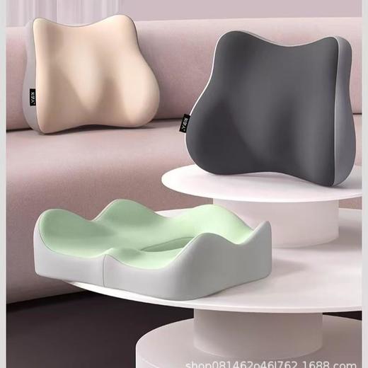 跨境尾椎减压记忆棉坐垫办公室加厚椅子坐垫减压多功能四季坐垫 商品图3