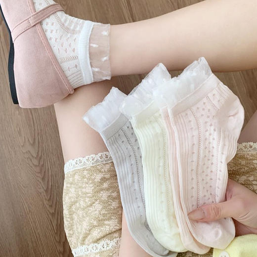 田园花履卡丝花边袜子-纪念日百货门店同款169643651 商品图1