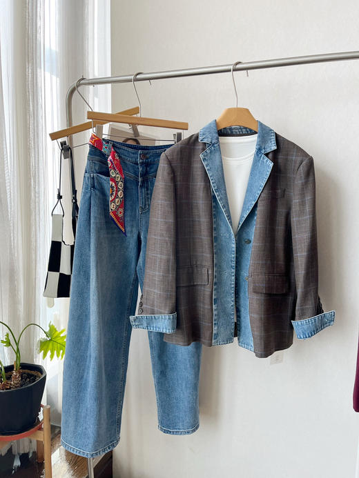 【拼接的艺术】噢蜜ooomeooo复古拼接外套“更时髦一点” 商品图12