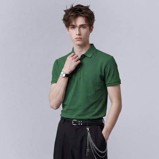 【含棉】圣得西男士帅气短袖polo衫2026新款春季舒适商务翻领上衣 商品图10