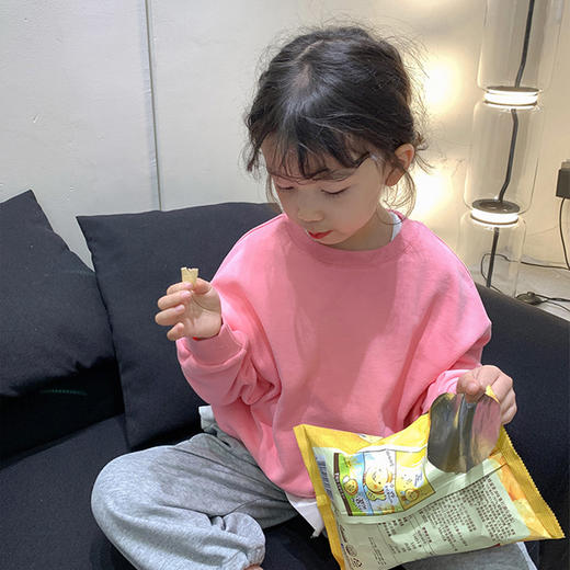 【早春首团🔥热销春款全新上线‼️59.9/任选 3件】66色多巴胺缤纷色彩男女童百搭休闲卫衣长T 商品图5