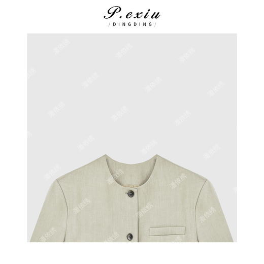 A008潘依绣丁丁宠粉极简风圆领长袖西装Q41163 商品图2