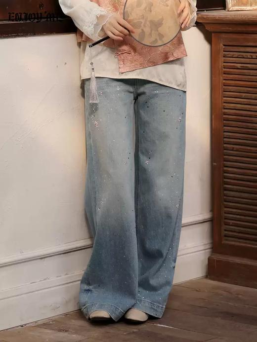 【门店同款】ENJOY春季“云敛”璀璨星河钉珠阔腿裤 169263800 商品图4