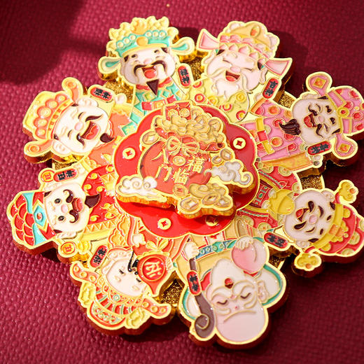 「八福门临-旋转冰箱贴」创意冰箱贴家居饰品中国风文创礼品纪念品收藏品 商品图2