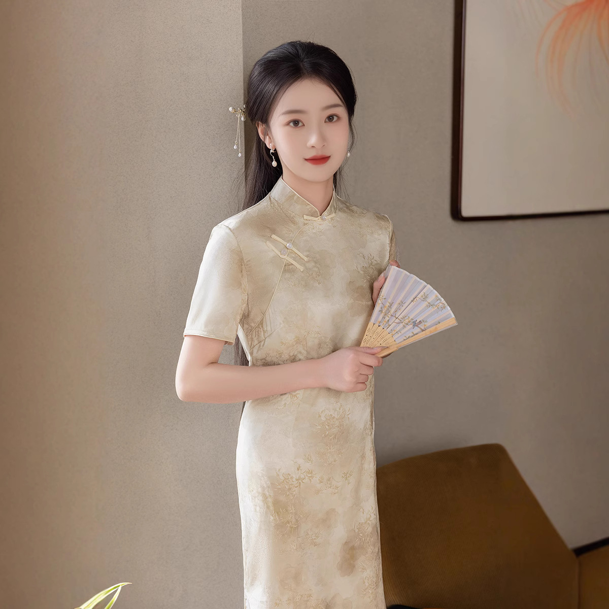 ZAYS年轻款旗袍2026年春季新款日常素雅改良修身气质国风旗袍