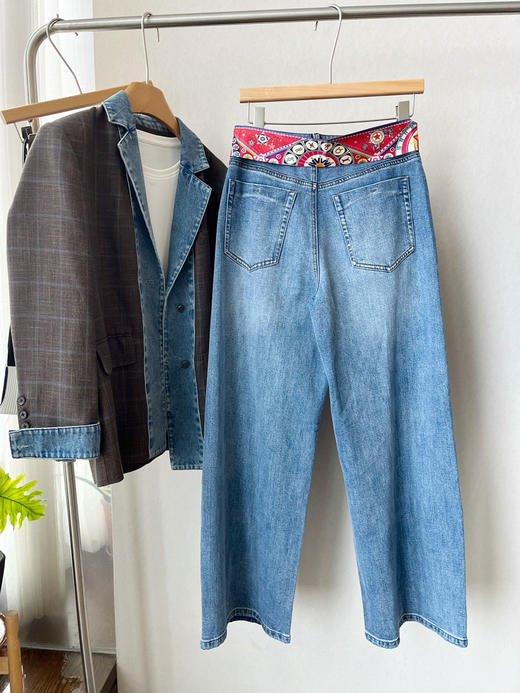 【更时髦一点】噢蜜ooomeooo更宽一点的牛仔宽腿裤 商品图10