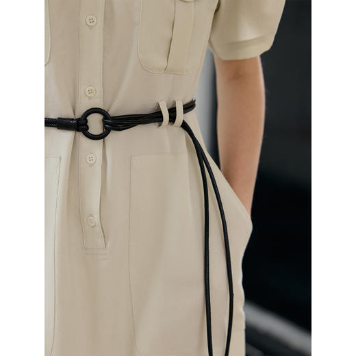 衬衫领双口袋连衣裙 商品图1